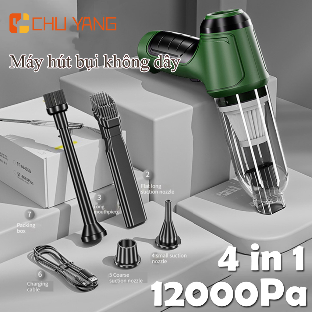 Chu Yang Máy hút bụi cầm tay mini không dây 120W, máy hút bụi giường nệm, máy hút bụi gia đình, may hut bui mini cầm tay, máy hut bui cầm tay, may hut bui gia đình, gia dụng thông minh
