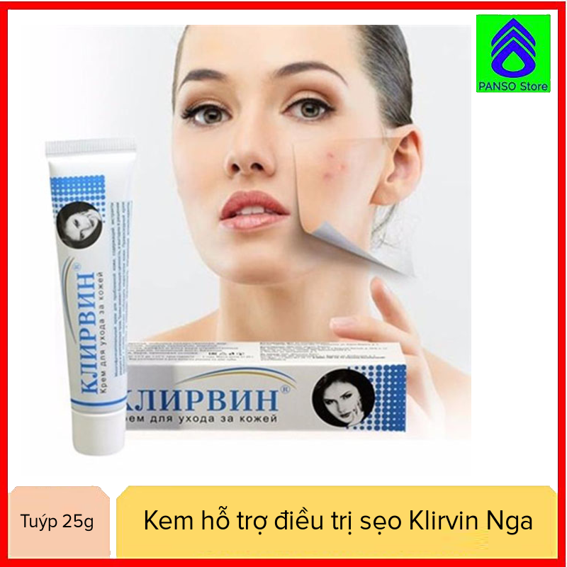 Kem hỗ trợ làm phẳng, mềm, và mờ sẹo lồi, sẹo thâm, sẹo phì đại Klirvin – Nga tăng kèm Gel tẩy nốt ruồi, mụn cóc, mụn thịt, mụn cơm, mụn thịt sẹo lồi trên da - Hãng Dvelinil Nga [PANSO Store]