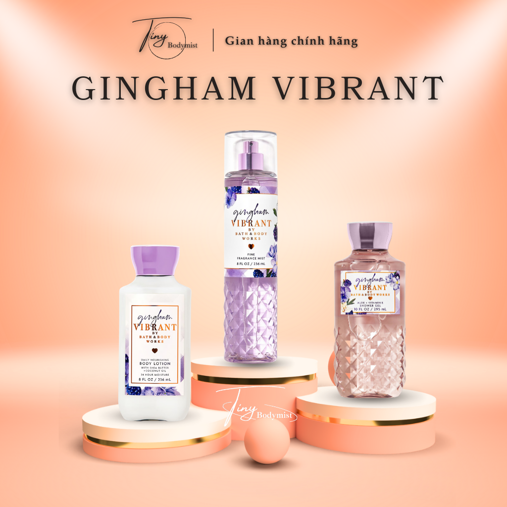 Xịt thơm toàn thân bodymist Bath & Body Works: Gingham Vibrant