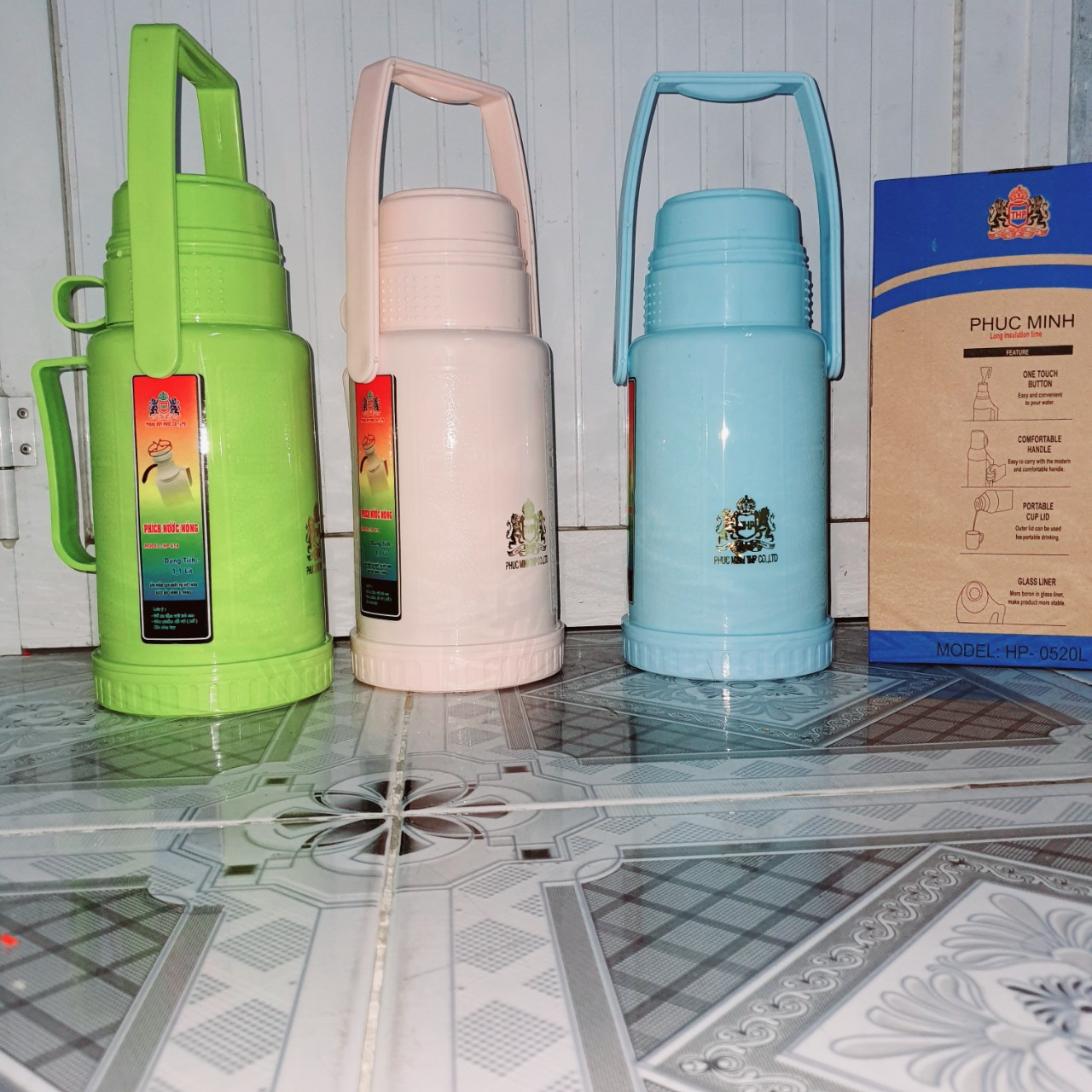 [HCM]Phích Nước Nút Gạt Joint Silicone Dung tích 1.2L