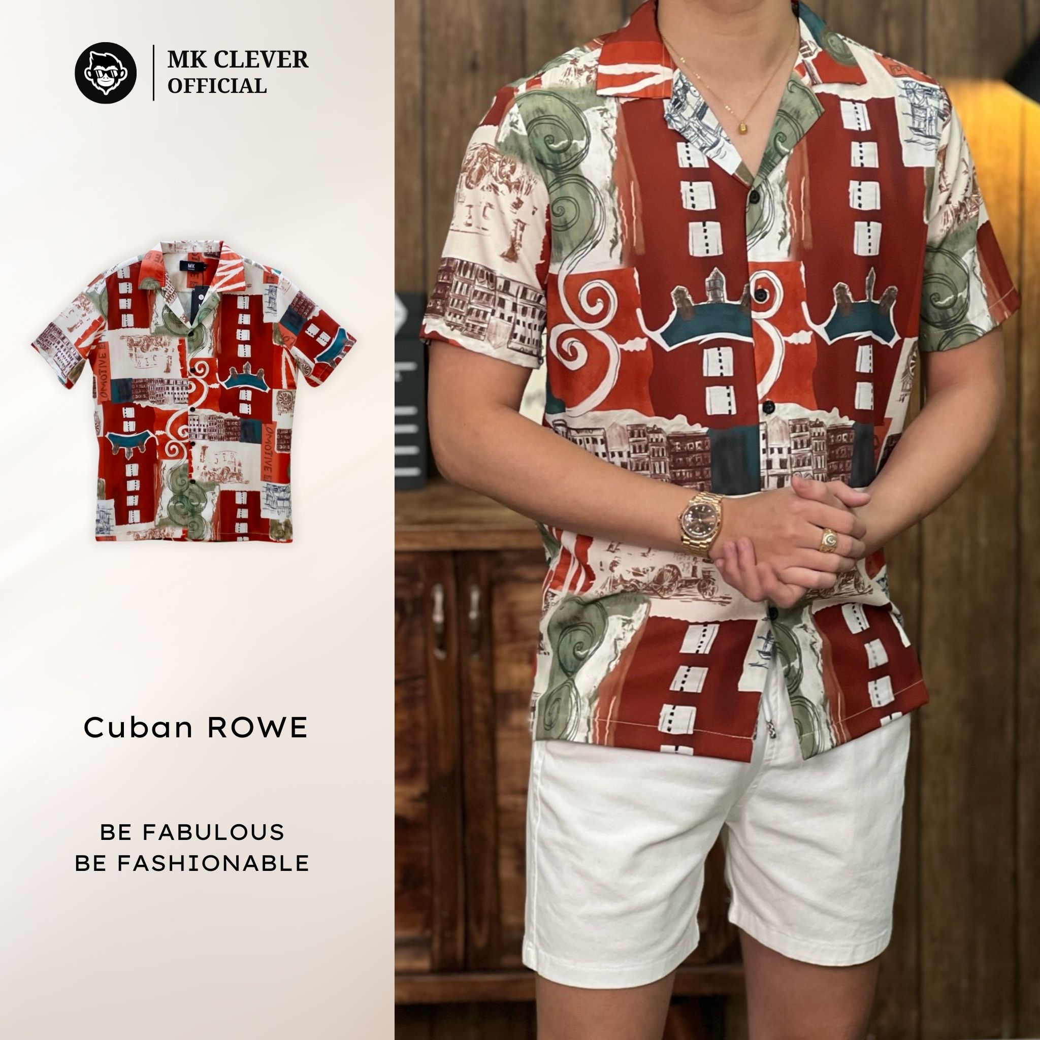 Sơ mi nam Rowe MK CLEVER chất liệu lụa mềm mịn, thoáng mát