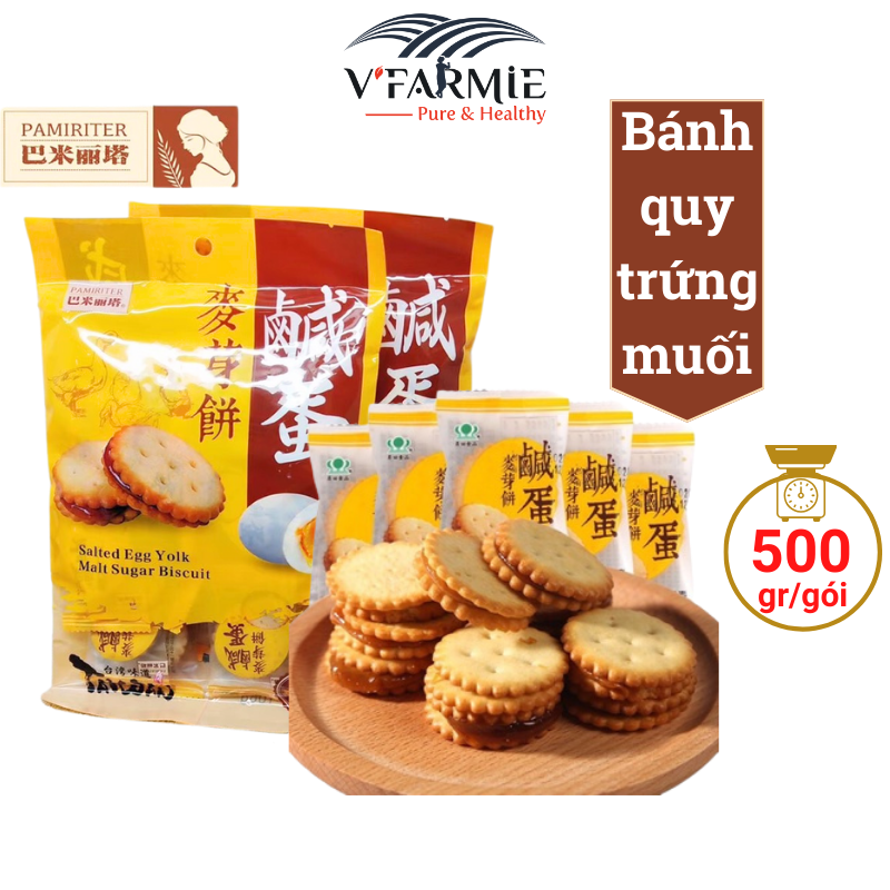 Bánh quy trứng muối Đài Loan giòn xốp nhân dẻo