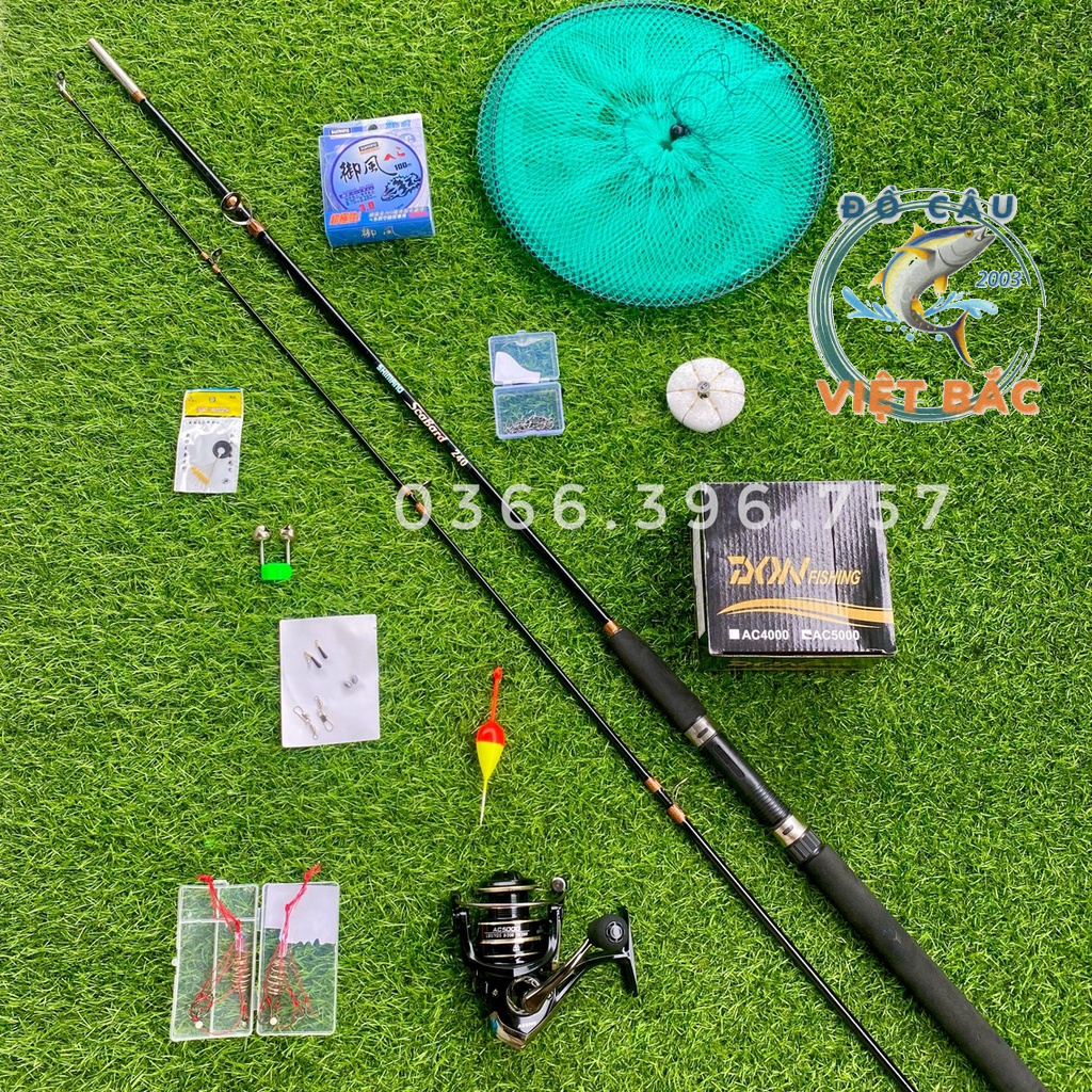Bộ cần câu máy 2 khúc SHIMANO V1 máy câu cá DEUKIO tặng kèm bộ phụ kiện như hình Đồ Câu Việt Bắc