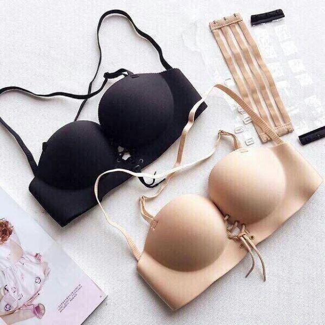 Áo ngực su đúc không dây siêu nâng - tặng kèm dây trong + bản lưng trong- 618