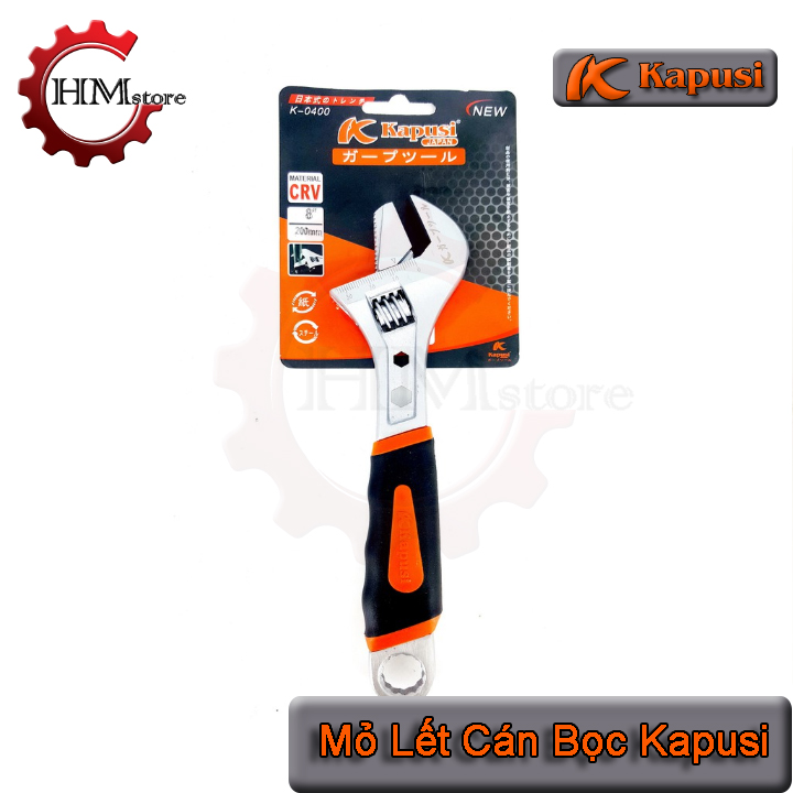 Mỏ lết đa năng kapusi 8inch cán bọc - vặn đai ốc kapusi 8inch, cờ lê đa năng, mỏ lết xịn - hải my store