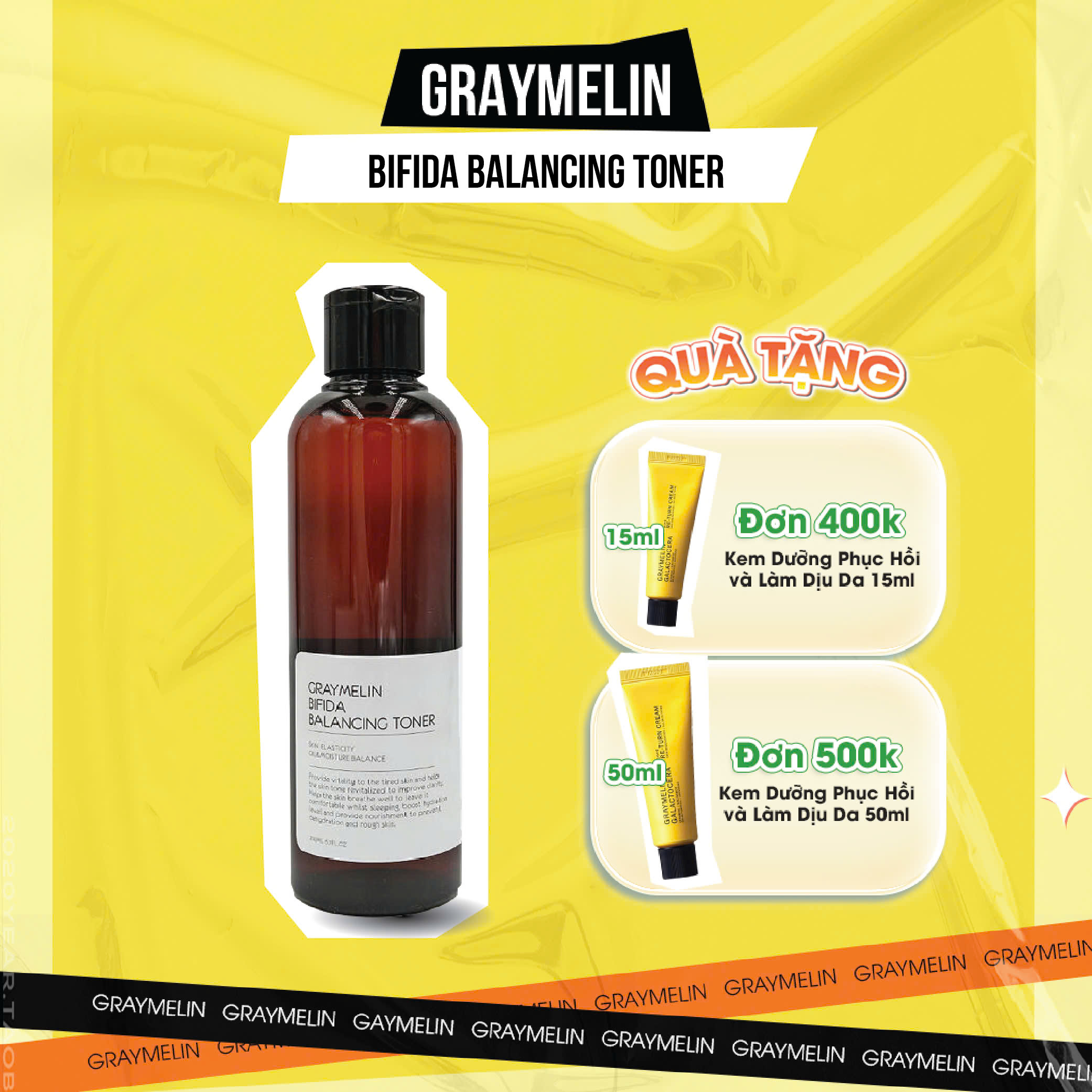Nước Cân Bằng, Phục Hồi Da Graymelin Bifida Balancing Toner 200ml