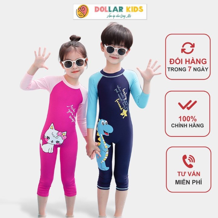 Đồ bơi cho bé từ 10kg đến 46kg in hình dễ thương mã D23
