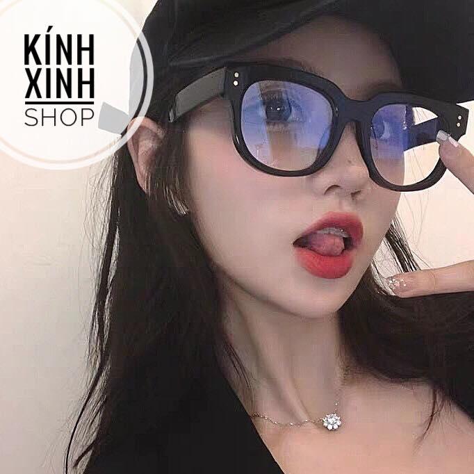 Kính gọng Mắt vuông form to bản dày thời trang - siêu HOT (ĐEN)