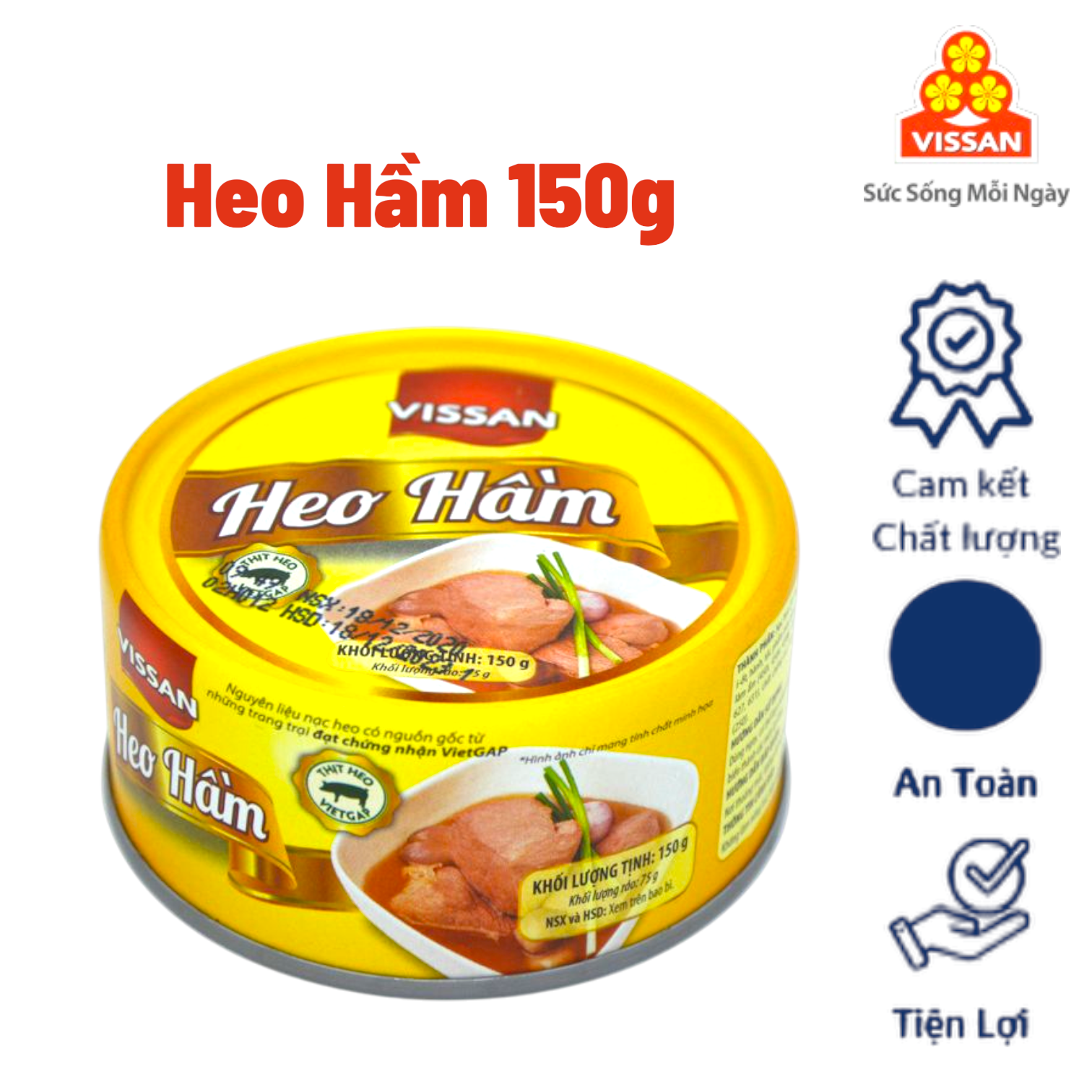 Combo 5 hộp heo hầm vissan hộp 150g date 2028 - hsd 36 tháng
