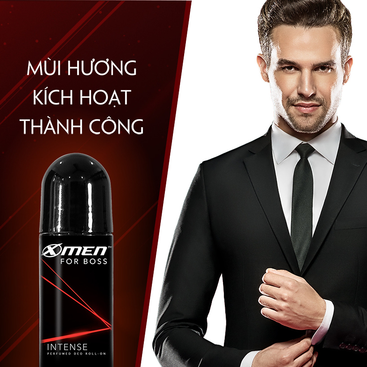 Lăn khử mùi X-Men For Boss Intense - Hương trầm mạnh mẽ 50ml