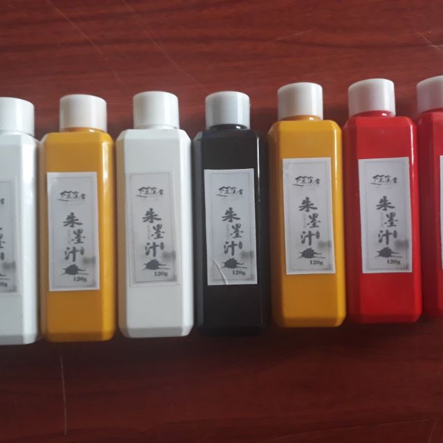 Mực tàu chu sa viết thư pháp thư họa...