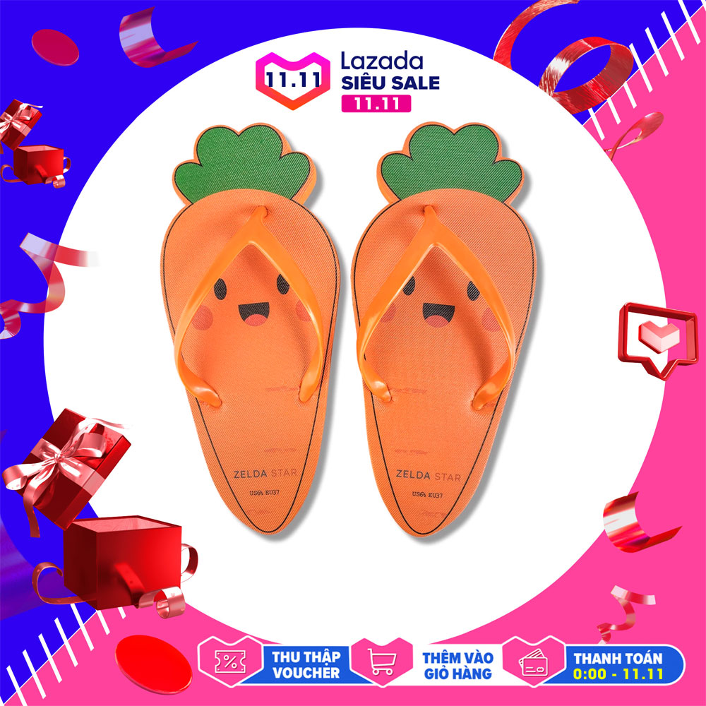 Dép Nữ Đẹp Hot Nhất 2022 Dép Đi Trong Nhà Dép Đi Biển Hình Cà Rốt ZELDA STAR DX0480522