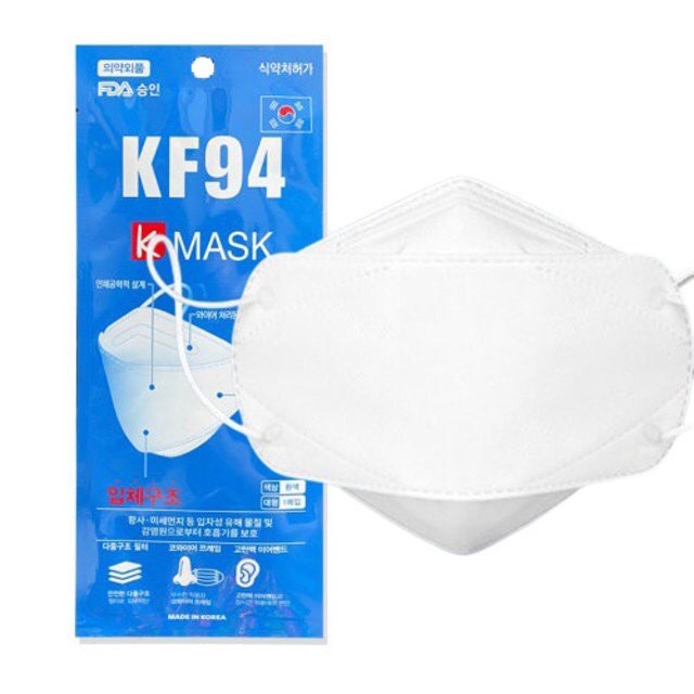 [ TÚI 1 CÁI ] KHẢU TRANG HÀN QUỐC KF94 K-MASK MADE IN KOREA - MÀU TRẮNG