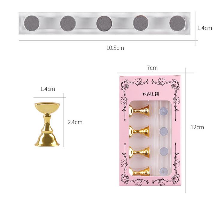 Đế gắn móng giả , đế nam châm gắn móng mẫu tập vẽ