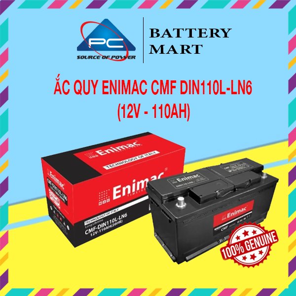 Enimac Cmf Din110L-Ln6 Battery (12V-110Ah) Giá 4,298,780 Đồng*Miễn phí vận chuyển