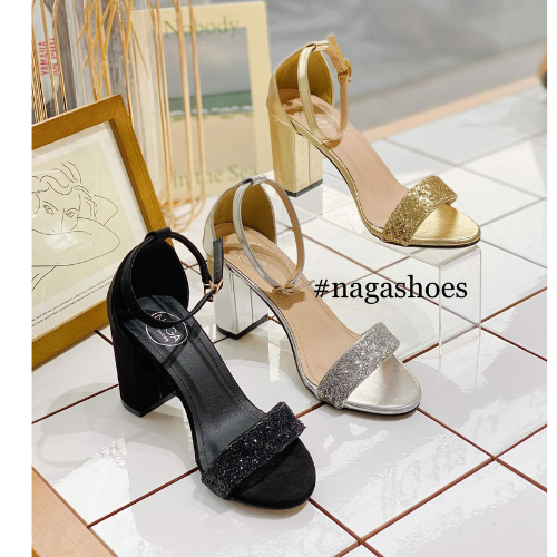 Giày sandal quai ngang 7p kim tuyến-đồng cg-0176