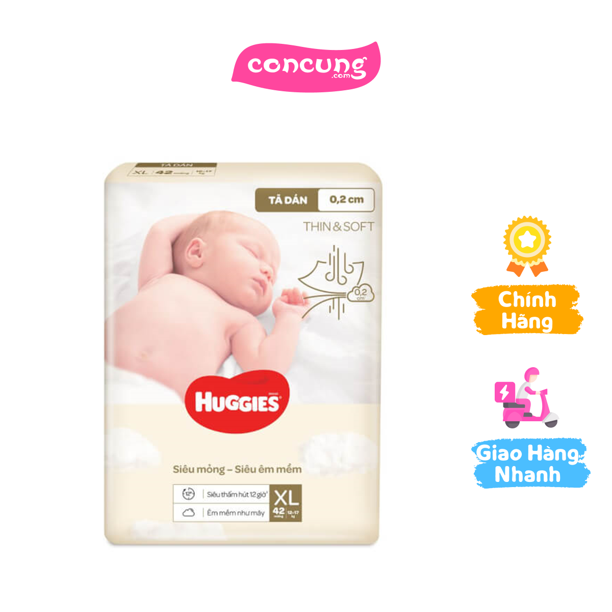 Tã dán Huggies Thin & Soft