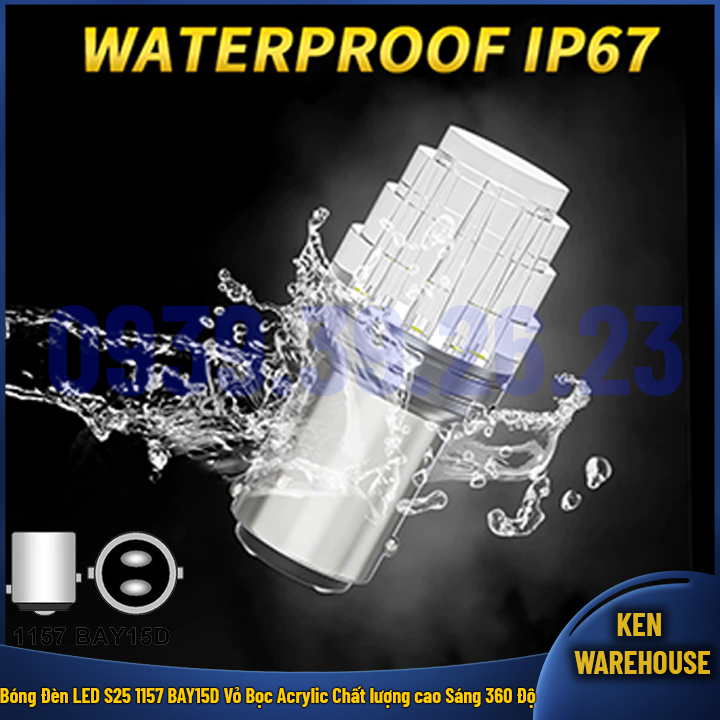 Bóng đèn hậu led stop f1 chân chuẩn s25 1157 bay15d vỏ bọc acrylic 360 độ chất lượng cao xe máy xe oto giá 1 bóng - ken warehouse