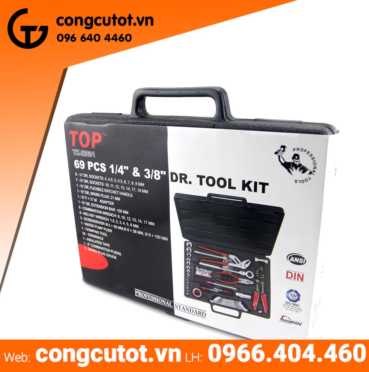Bộ dụng cụ sửa chữa điện nước 69 chi tiết TOP TK-23691