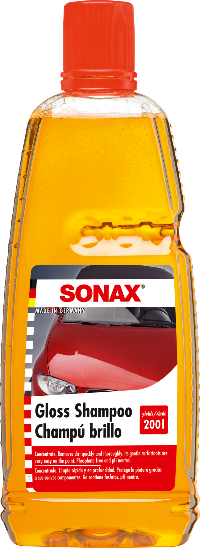 Nước rửa xe Sonax-Gloss Shampoo Concentrate, Nước rửa xe ô tô xe máy 314300