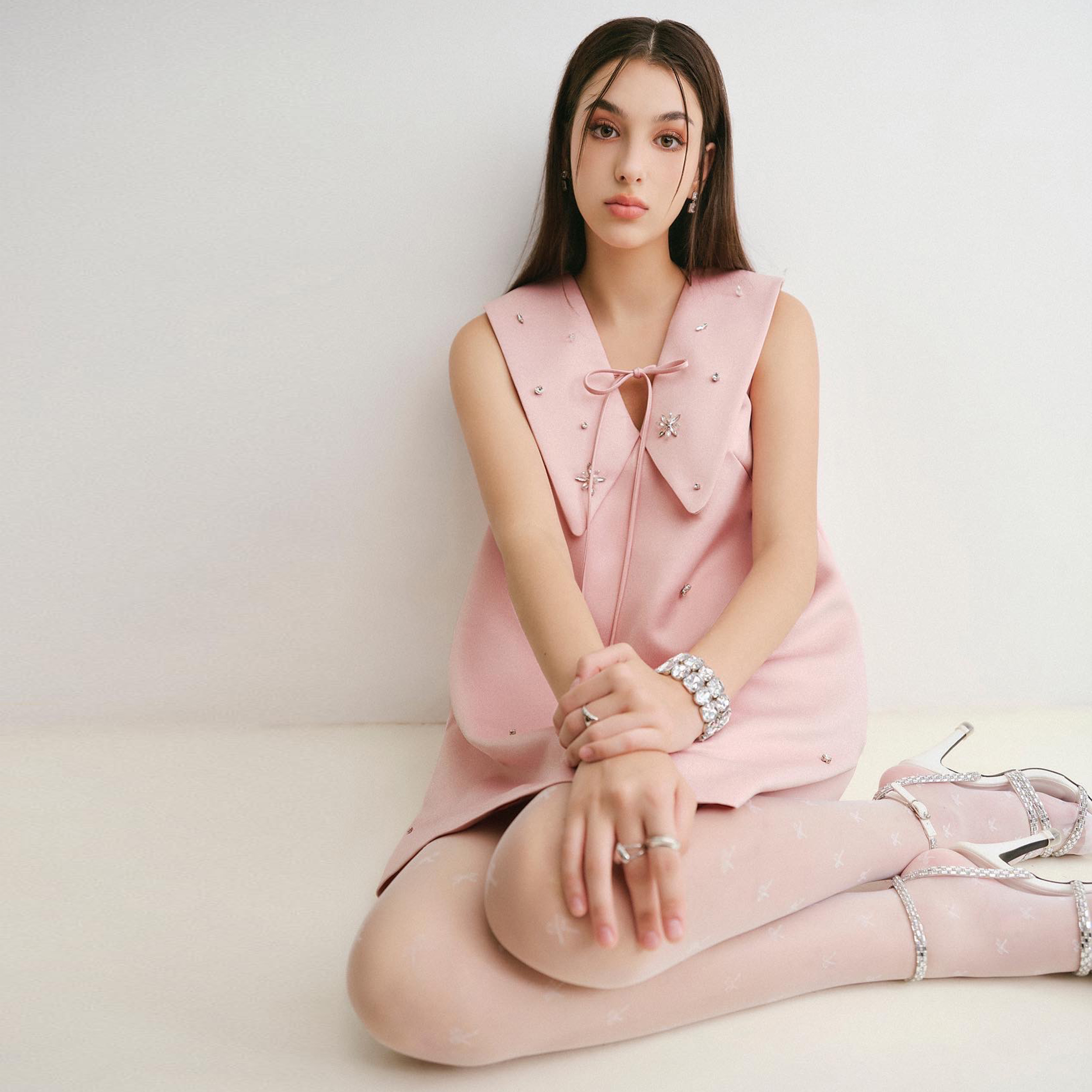 Darling.ism - đầm kiểu nữ form rộng đính đá gracie dress vải phi p