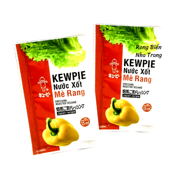 2 gói nước sốt mè rang Kewpie mỗi gói 15ml - Dùng chấm rong nho và các món luộc, trộn, salad và các món ăn ngon khác