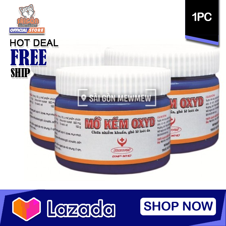 Mỡ kẽm oxyd bôi da thú cưng 100gr