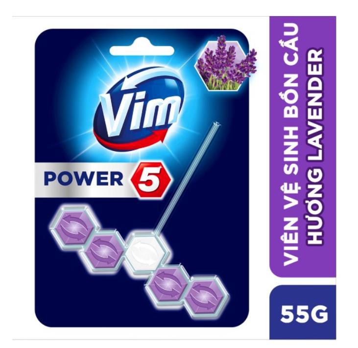 Vỉ Viên Treo Bồn Cầu Vim Hoa Oải Hương 55g