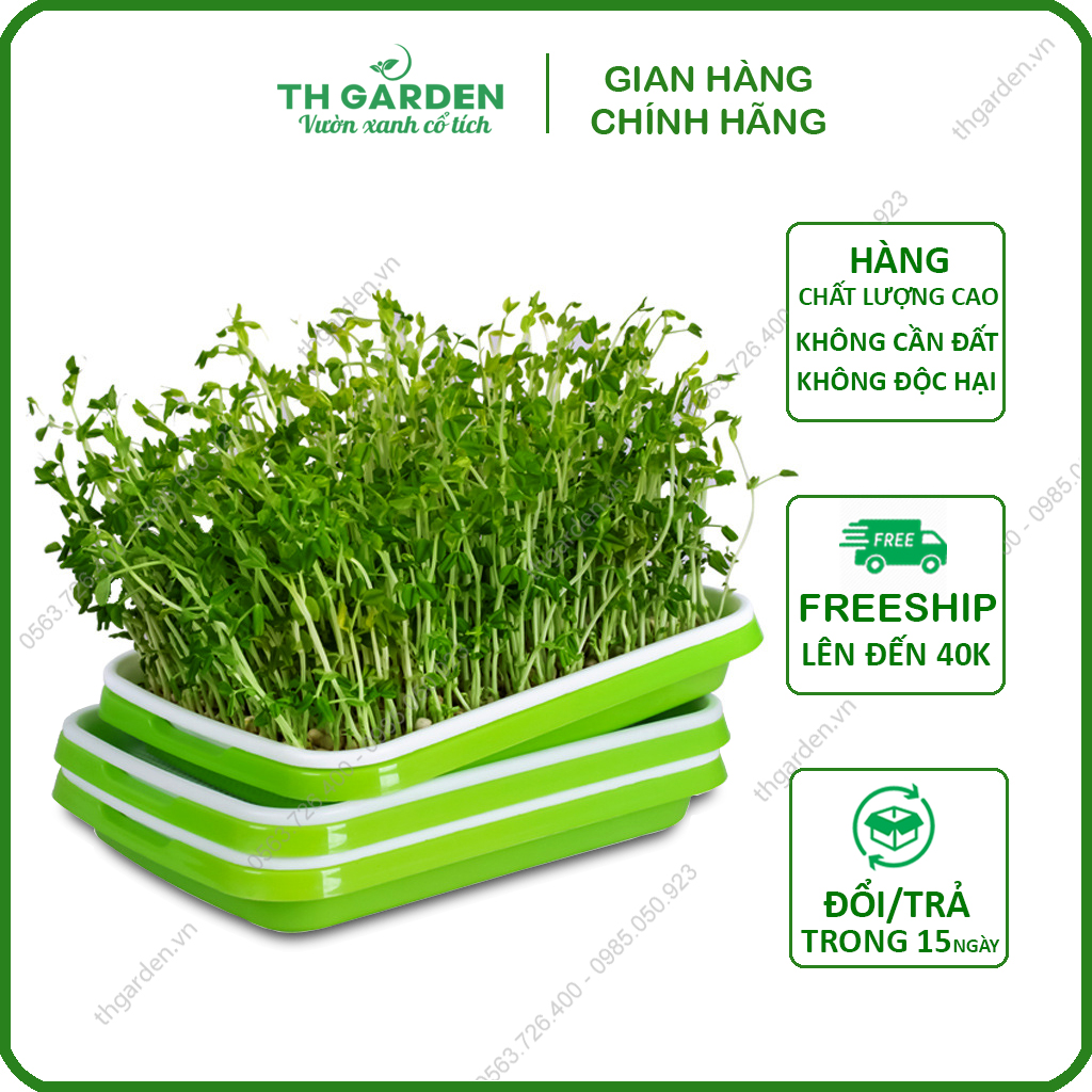 Khay Trồng Rau Mầm Thủy Canh Th Garden - Khay Nhựa Trồng Rau Sạch Thông Minh - Nhựa Pp Nguyên Sinh An Toàn Không Độc Hại