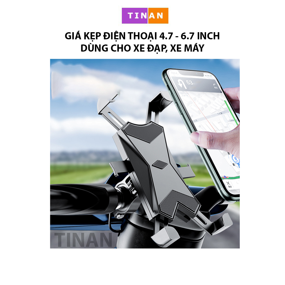 Kep Giữ Điện Thoại Trên Xe Máy, Xe Đạp, Thích Hợp Cho Shipper, Chống Rơi, Cướp Giật