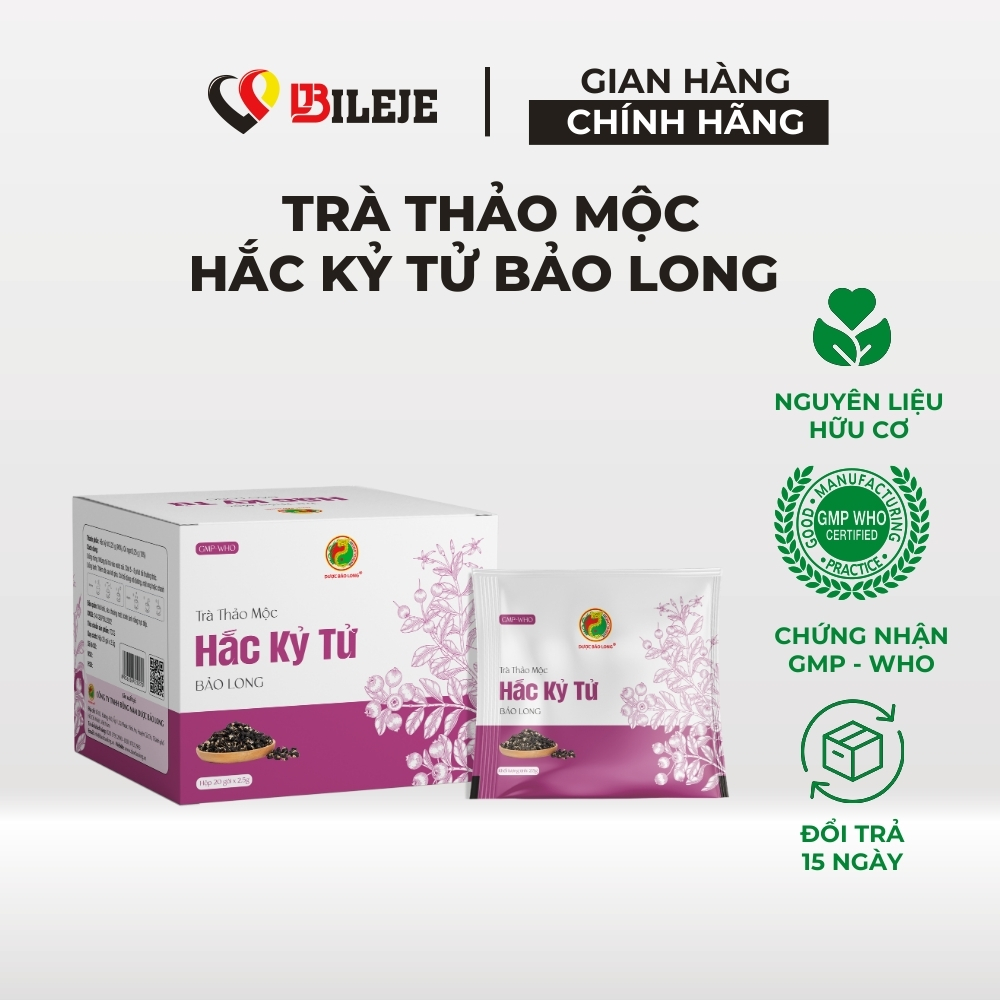 Trà thảo mộc hắc kỷ tử - bảo long - hàng chính hãng