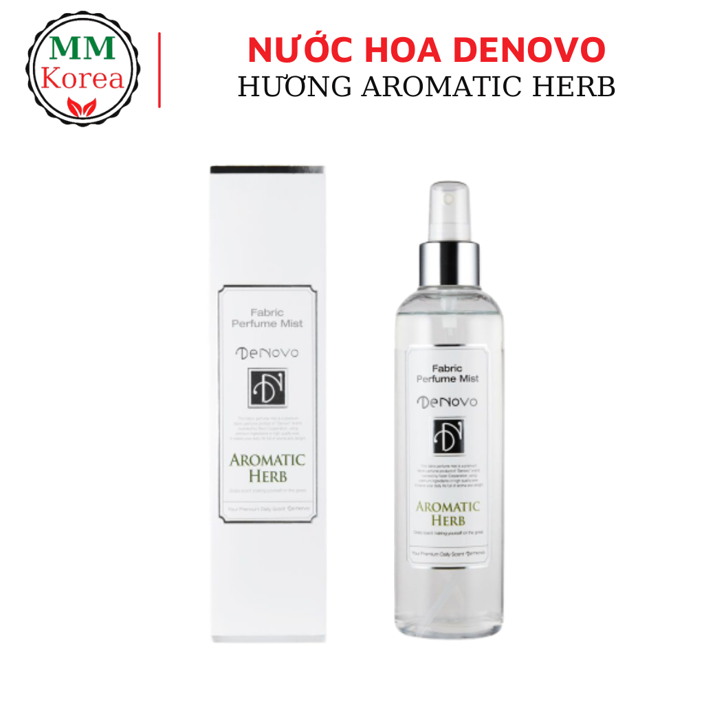 Nước hoa Denovo Hàn Quốc hương Aromatic Herb cao cấp - Chai xịt khử mùi hương nước hoa nhẹ nhàng thơm lâu chính hãng