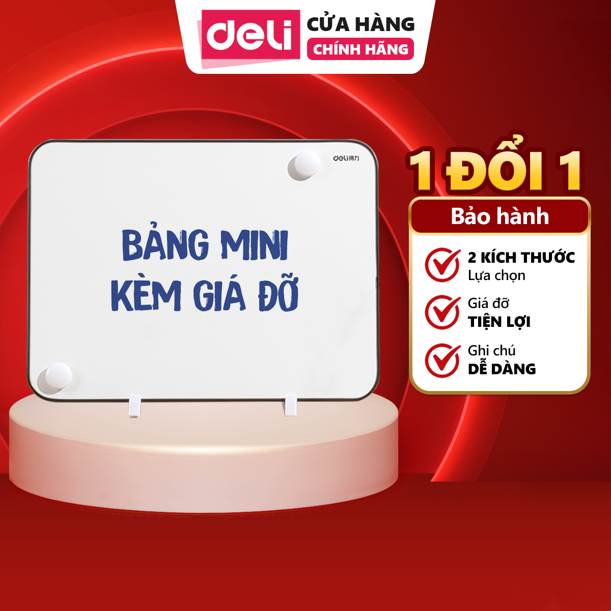 Bảng Từ Trắng Deli Cỡ Nhỏ - Dùng Cho Ghi Chú, Bảng Mica Từ Tính, Bảng Fooc Trắng Cao Cấp, Phù Hợp Để Viết Bút Lông, Bề Mặt Chống Lóa, Dễ Dàng Viết và Xóa, Thiết Kế Gọn Nhẹ, Tiện Lợi Cho Văn Phòng và Gia Đình