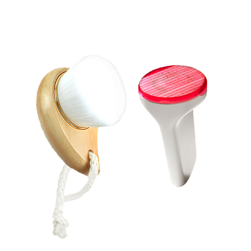 Bộ dụng cụ làm đẹp: chổi rửa mặt lông tơ & Dụng cụ thẩm thấu nhanh mỹ phẩm trên da