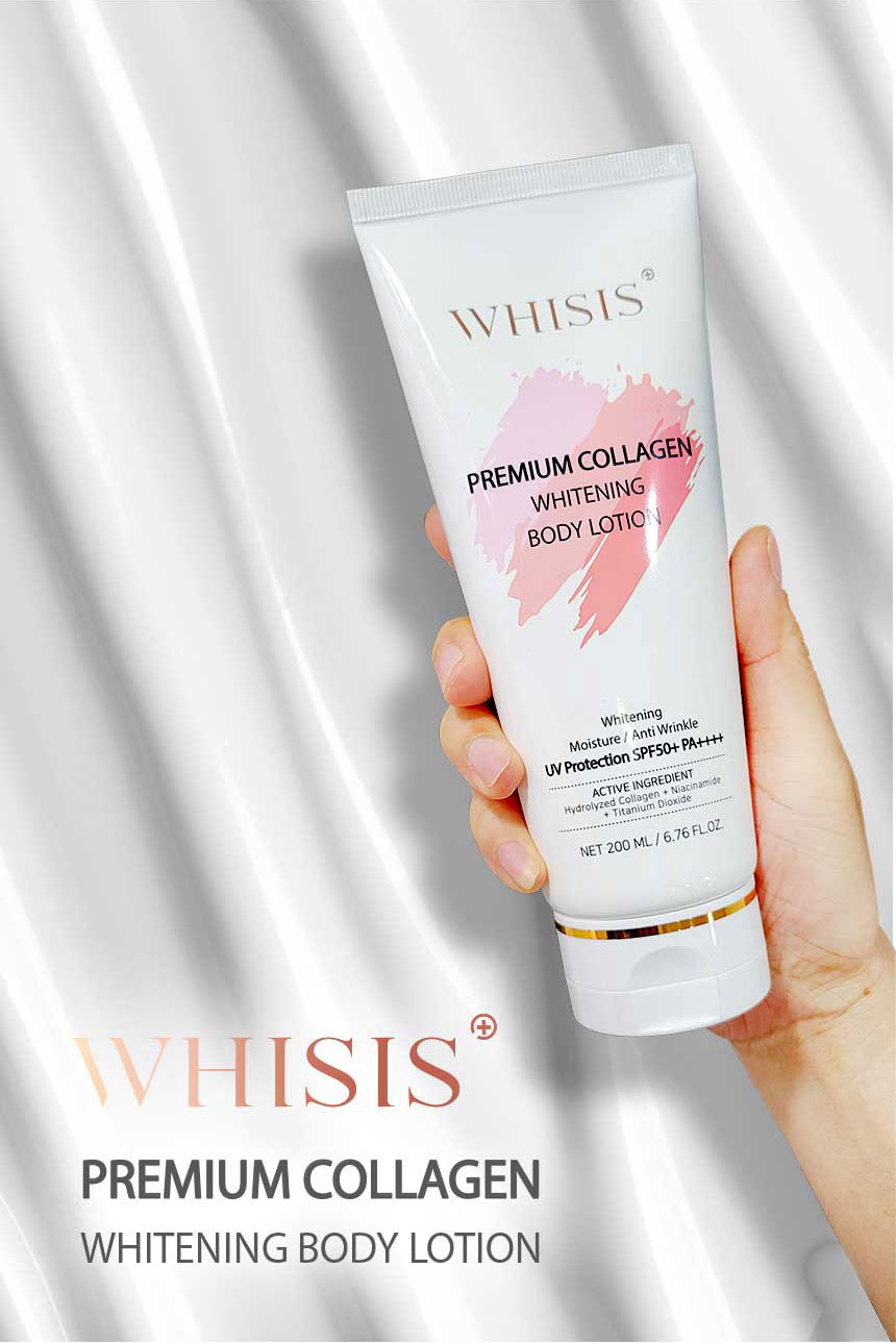 Kem dưỡng siêu trắng da ban ngày body whisis collagen whitening 200ml