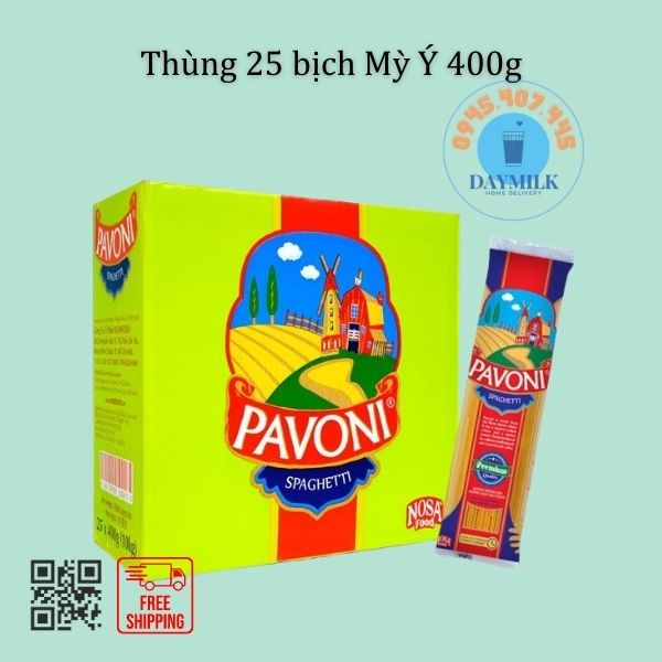 1 thùng mì ý pavoni 10kg hsd 25/11/2026