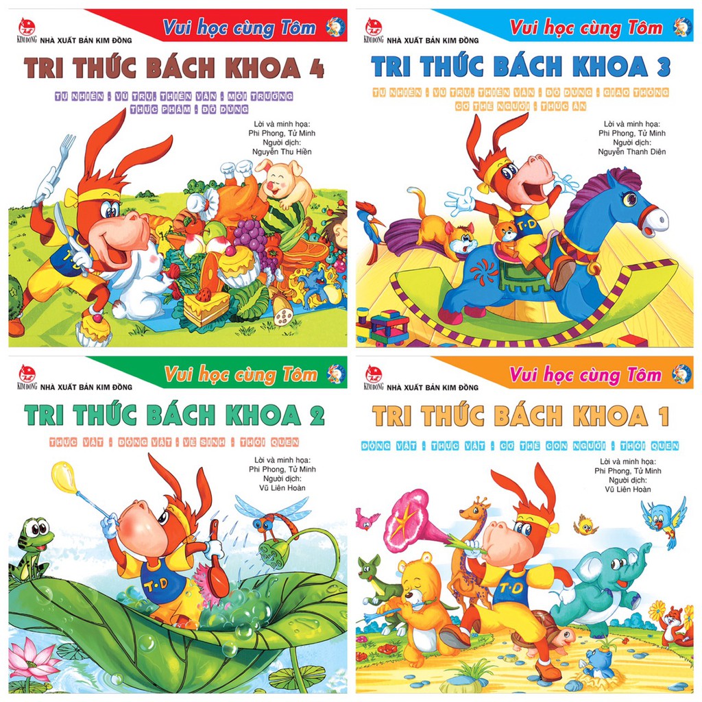 Sách - combo 4 tập: vui học cùng tôm - tri thức bách khoa