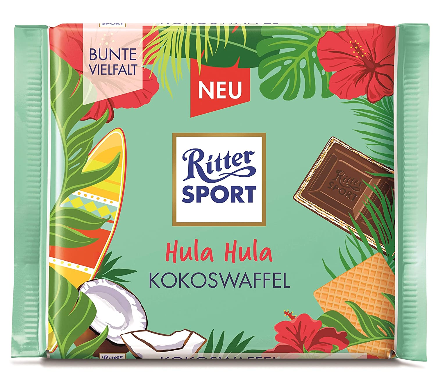 [DATE MỚI NHẤT] RITTER SPORT 'Hula Hula' Kokoswaffel, 1 x 100 g [SẢN PHẨM ĐẶC BIỆT NGON]