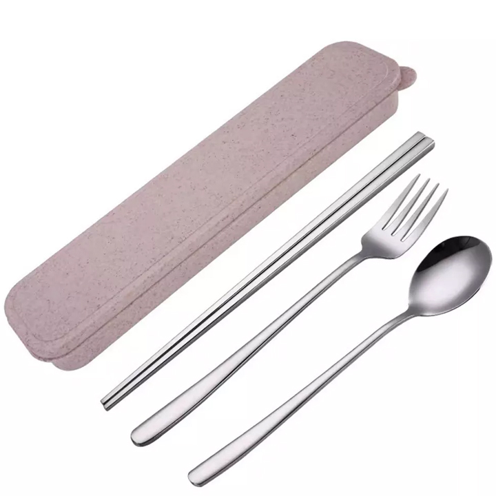 [HCM]Bộ 3 đã muỗng và nĩa dùng cá nhân cắm trại dã ngoại du lịch MD50