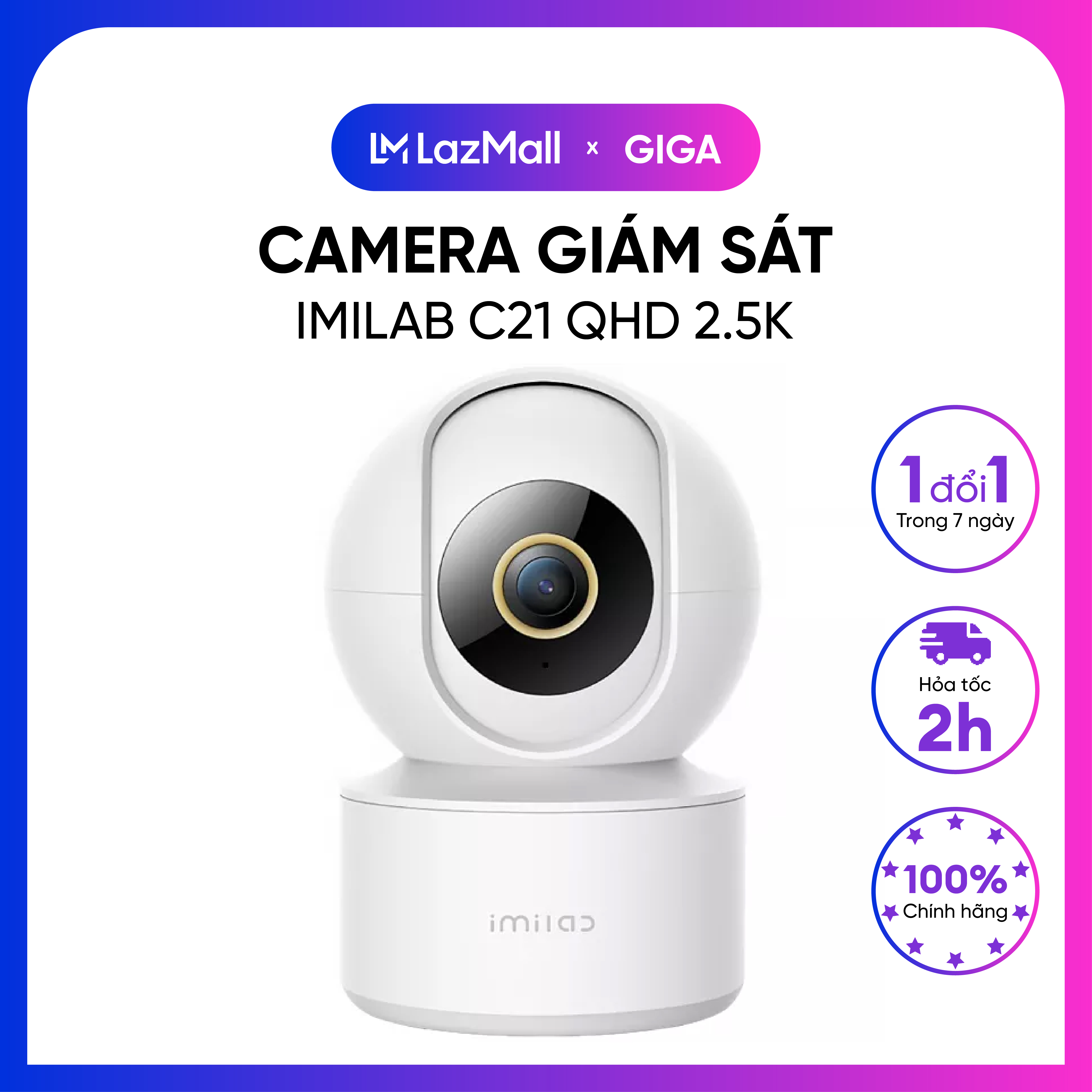 Camera giám sát imilab c21 qhd 2.5k bản quốc tế camera chống trộm
