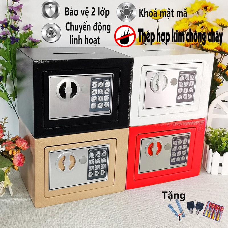 Két sắt điện tử chống cháy, két sắt mini khoá điện tử có khe và không khe đút tiền