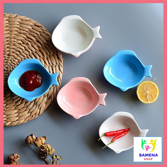 Bát ăn dặm, bát gốm sứ hình cá cơm mini 40ml cho bé tập ăn kiểu Nhật AD19