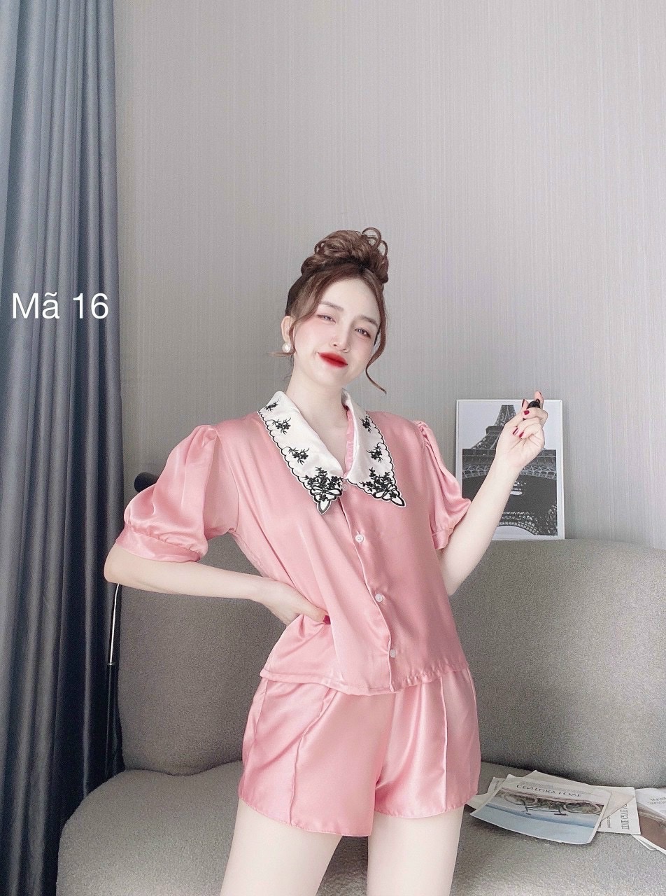 Set đồ ngủ cao cấp nữ PM tiểu thư lụa cao cấp Phong cách Hàn Quốc phù hợp đi chơi dạo phố