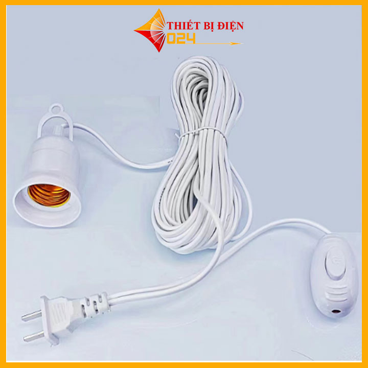 Đui đèn liền dây E27 công tắc treo