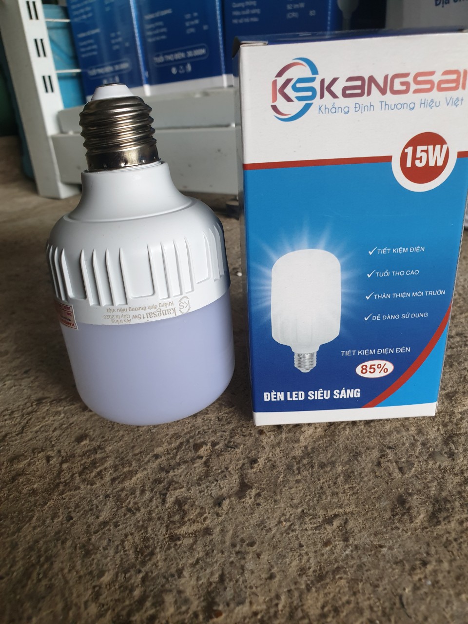 Combo 10 bóng led 15w siêu sáng đui xoáy tiện dụng