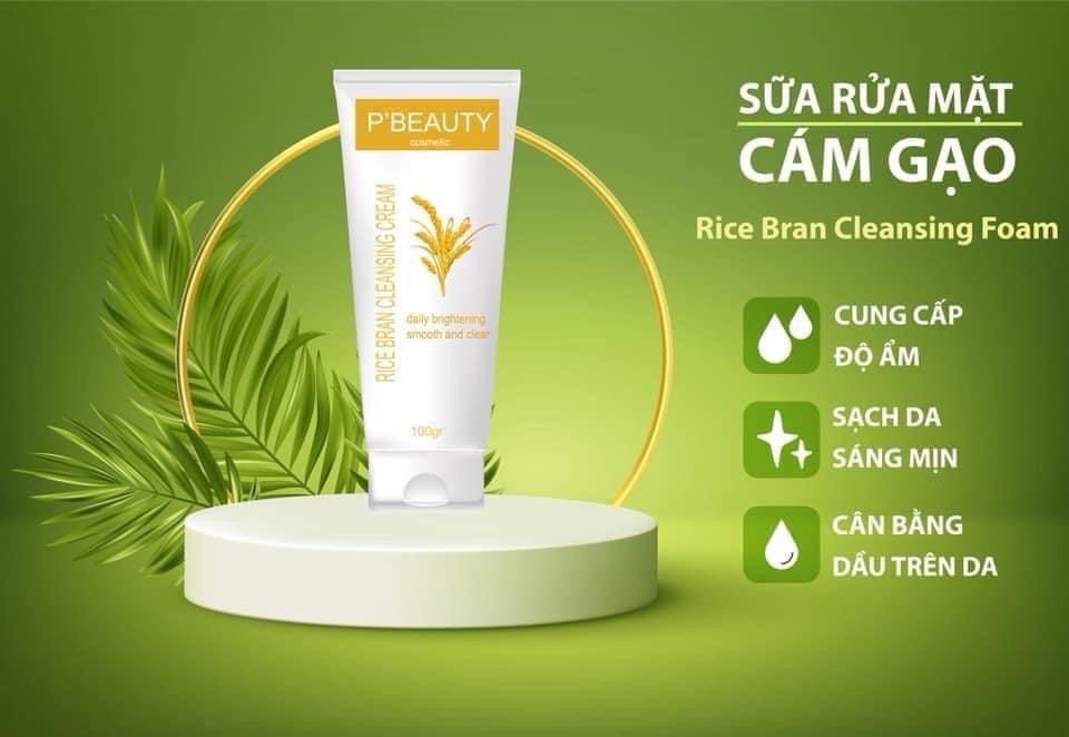 Sữa rửa mặt cám gạo P'Beauty