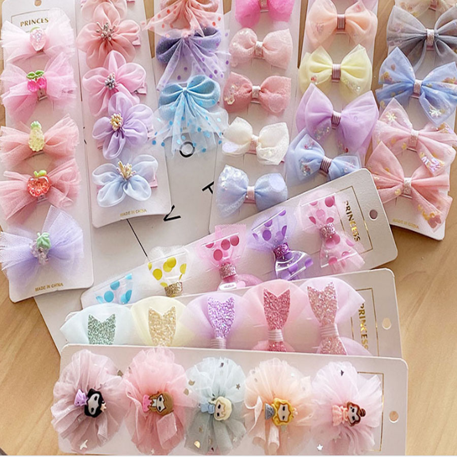 Set 5 kẹp tóc xinh xắn cho bé gái/ 5 Kẹp tóc công chúa đáng yêu cho bé