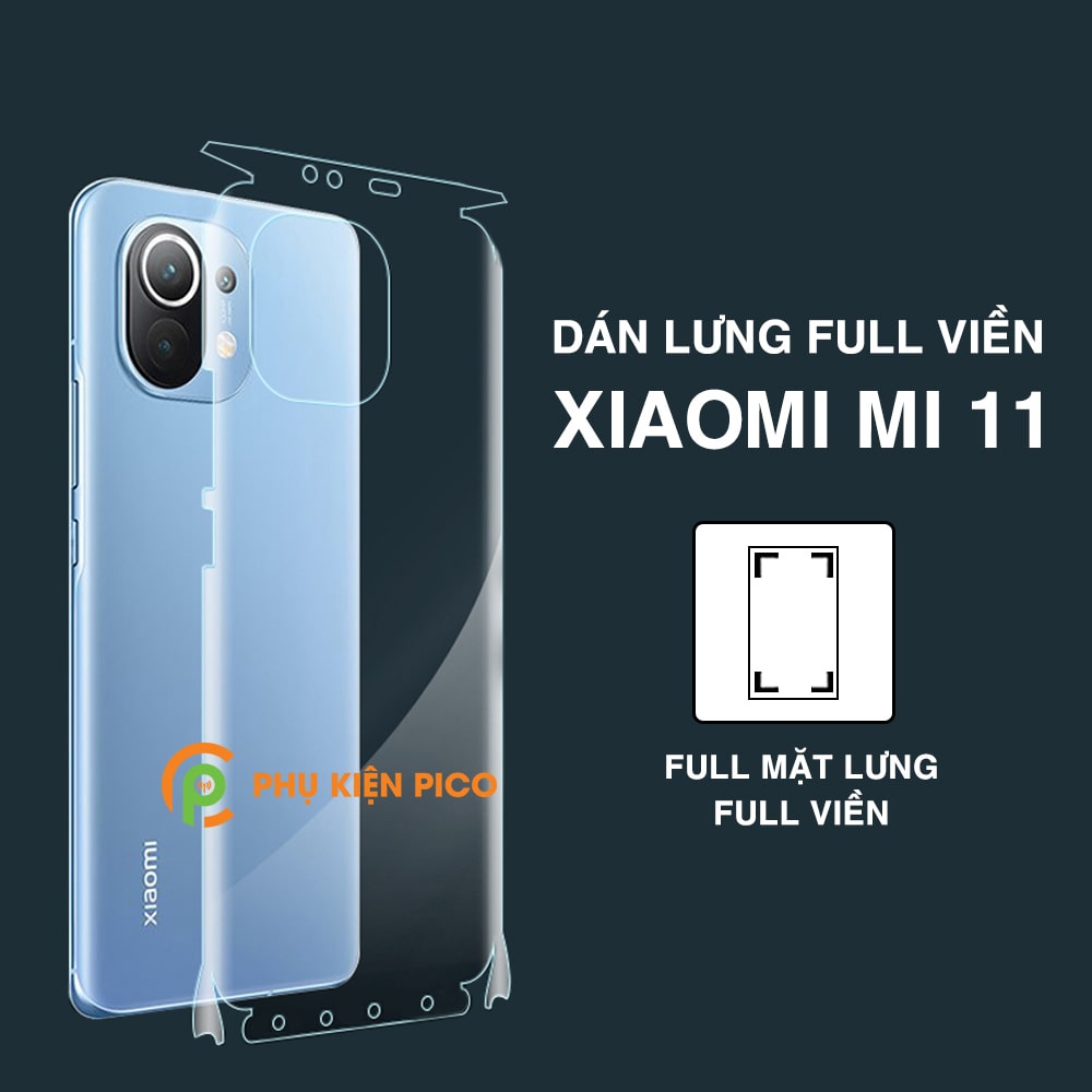 Dán lưng Xiaomi Mi 11 full viền trong suốt PPF tự phục hồi vết xước - Dán dẻo Xiaomi Mi 11