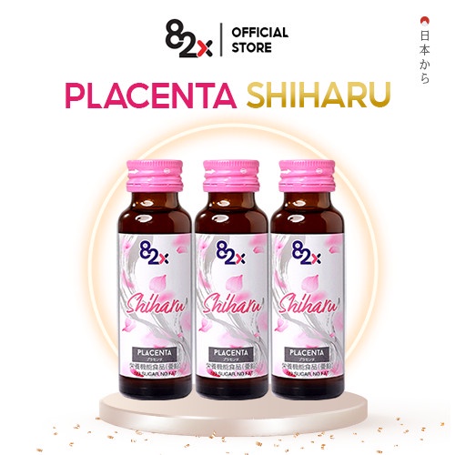 82X Combo 3 lọ Shiharu Placenta với 9500mg Nhau thai Heo dưỡng ẩm