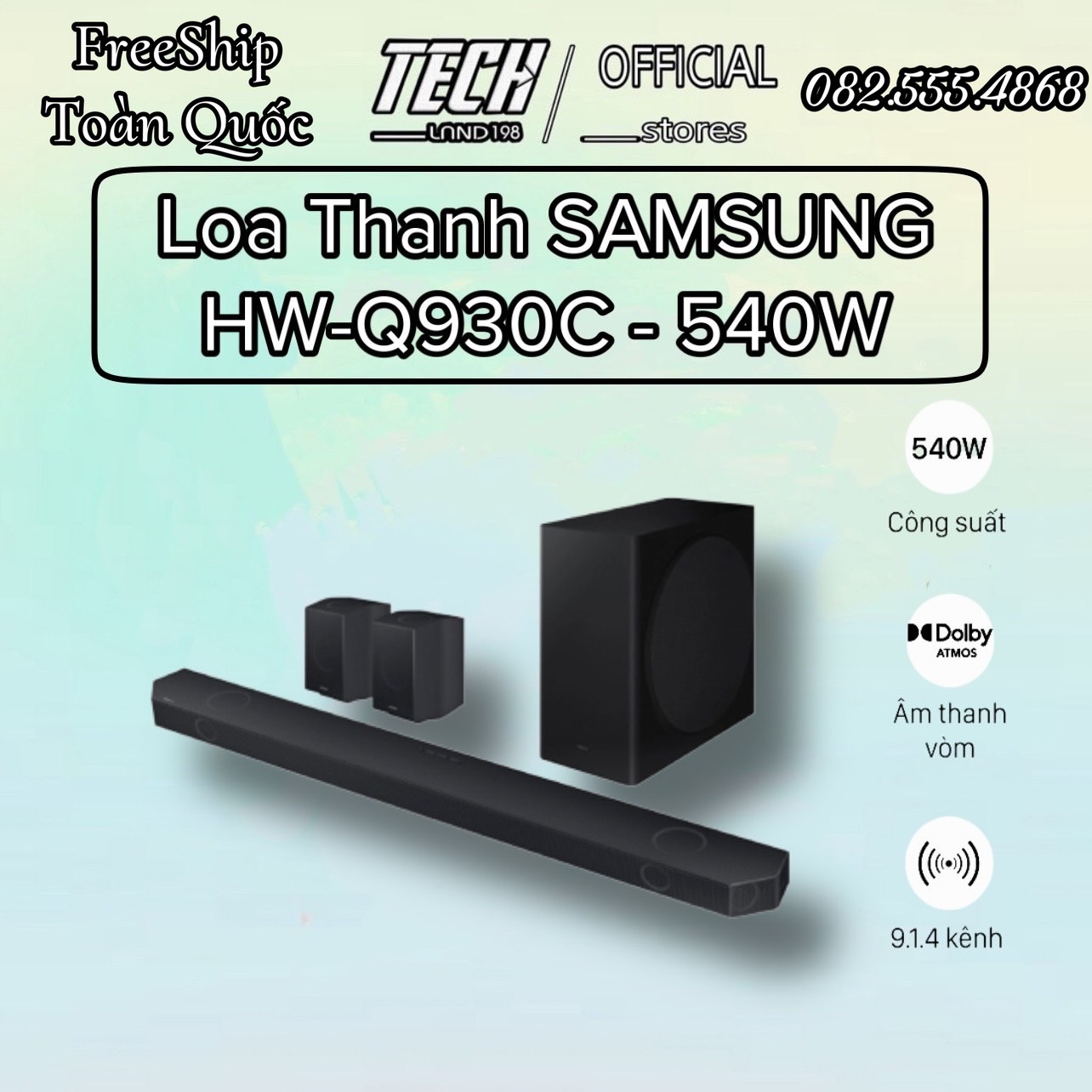 Bộ loa thanh samsung hw-q930b & hw- q930c 540w 9.1.4 kênh - hàng chính hãng 100% - bảo hành 12 tháng